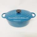 Potenciômetro / Cookware / Cookware quentes quentes da caçarola térmica do ferro fundido do esmalte azul